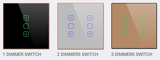 1 Dimmer Switch, 2 Dimmer Switch, and 3 Dimmer Switch